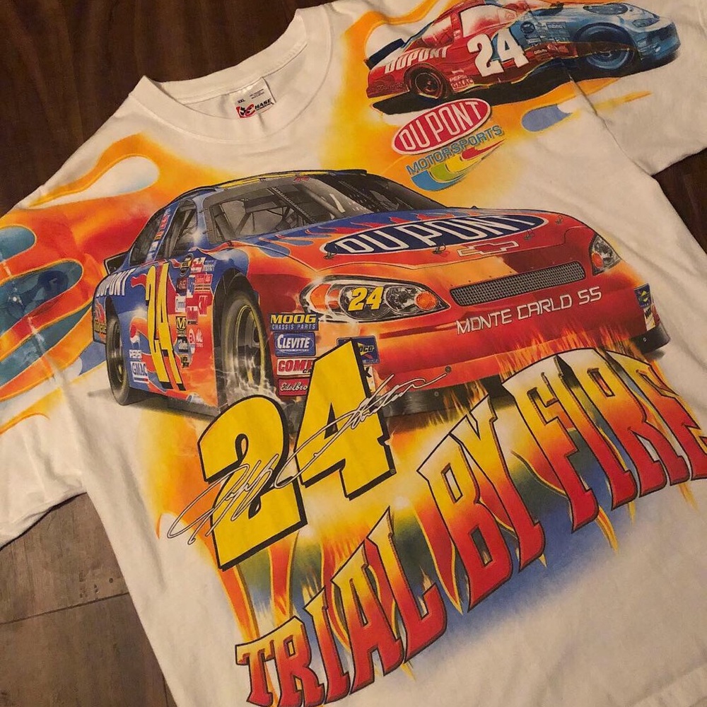 Jeff Gordon All Over Print Nascar Tee Vintage